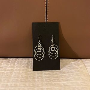 Silver Hoop Earrings NWT